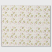 Romantisches Peony Floral Wrapping Paper Geschenkpapier (Flach)
