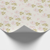 Romantisches Peony Floral Wrapping Paper Geschenkpapier (Ecke)