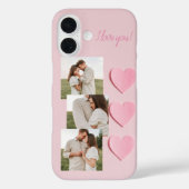 Romantisches Personalisiertes Foto & Text iPhone C Case-Mate iPhone Hülle (Rückseite)