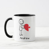 Romantisches personalisiertes Geschenk Tasse für F (Links)