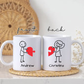 Romantisches personalisiertes Geschenk Tasse für F