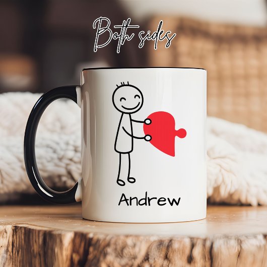 Romantisches personalisiertes Geschenk Tasse für F