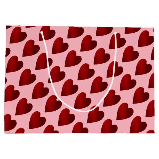 Romantisches personalisiertes Herz Große Geschenktüte (Rückseite)