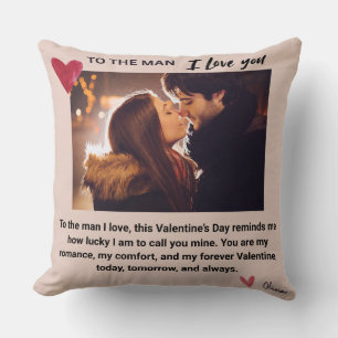 Romantisches personalisiertes Liebesgeschenk für Kissen
