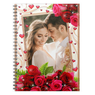 Romantisches Personalisiertes SpiralNotebook Notizblock