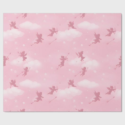 Romantisches Pfeil- und Wolkenmuster Geschenkpapier (Flach)