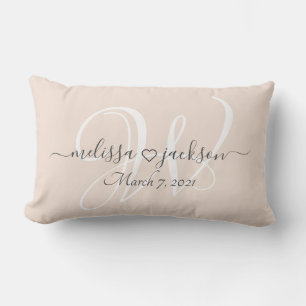 Romantisches Pillow mit Namen, Anfangsbuchstaben u Lendenkissen