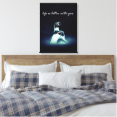 Romantisches Pinguin-Ehepaar ist besser mit dir Leinwanddruck (Insitu (Schlafzimmer))