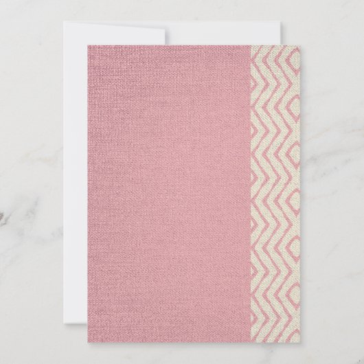 Romantisches Pink Boho Textile Textile Textile Zig Save The Date (Rückseite)