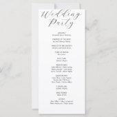 Romantisches Pink Floral White Wedding Programm (Rückseite)