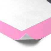 Romantisches Pink Owl Poster (Ecke)