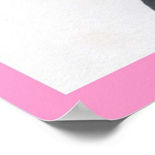 Romantisches Pink Owl Poster (Ecke)