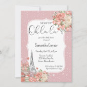 Romantisches pink Paris Theme Brautparty Einladung (Vorderseite)