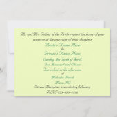 Romantisches Plumeria-Rosa und Gelb Einladung (Rückseite)