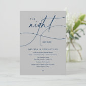 Romantisches Probedinner am Abend vor der Hochzeit Einladung (Stehend Vorderseite)