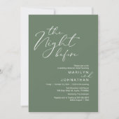 Romantisches Probedinner am Abend vor der Hochzeit Einladung (Vorderseite)