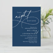 Romantisches Probeessen am Abend vor der Hochzeit Einladung (Stehend Vorderseite)