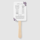 Romantisches Programm für Aquarellblumen Fächer (Rückseite)