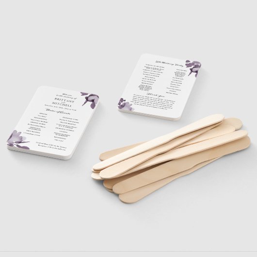 Romantisches Programm für Aquarellblumen Fächer (Non-assembled)