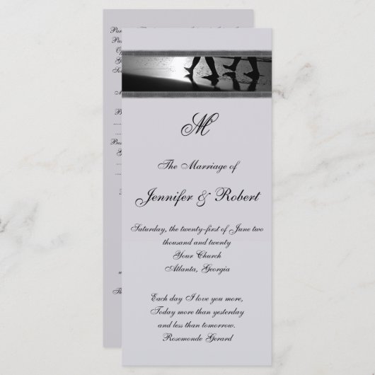 Romantisches Programm für graue Hochzeiten (Vorne/Hinten)