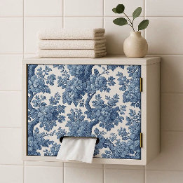 Romantisches Puderblau Französische Toile-Vintage- Seidenpapier