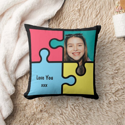 Romantisches Puzzle Vermisstes Stück Geschenk Lieb Kissen (Decke)