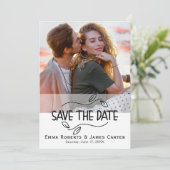 Romantisches QR-Foto Save the Date (Stehend Vorderseite)