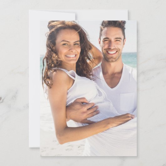 Romantisches Rainbow Confetti-Foto Save The Date (Rückseite)