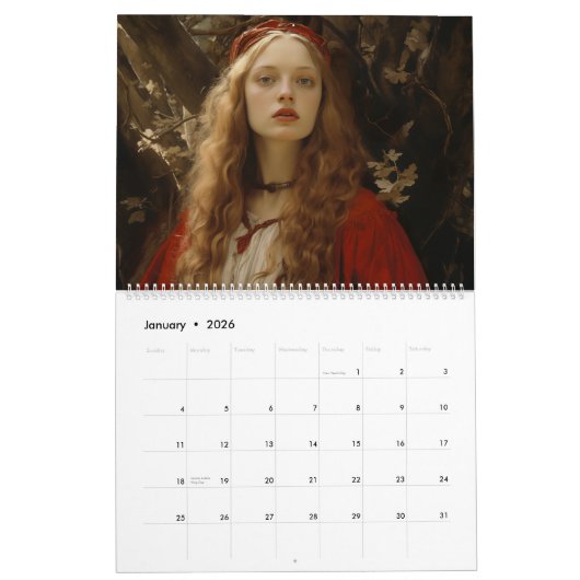 Romantisches Reich der Silvershade Kalender (Jan 2026)