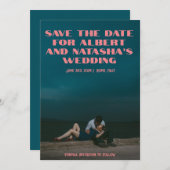 Romantisches Retro-Filmposter Save the Date Einladung (Vorne/Hinten)