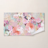 Romantisches rosa Aquamarines Watercolor Chordesig Badhandtuch Set (Handtuch)