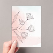 Romantisches rosa Aquarellfarben Akryllische Elega Acryleinladungen (Insitu (Handheld))