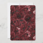 Romantisches Rosa Blumen-Vogel-Hochzeitsdusche Einladung (Rückseite)