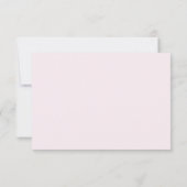 Romantisches Rosa Blumenmuster RSVP Karte (Rückseite)