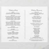 Romantisches Rosa Blush Bloral Gold Hochzeitsprogr (Rückseite)