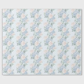 Romantisches Rosa Blüten Brautparty Geschenkpapier (Flach)