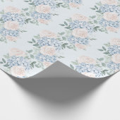 Romantisches Rosa Blüten Brautparty Geschenkpapier (Ecke)