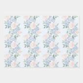 Romantisches Rosa Blüten Brautparty Geschenkpapier Set (Vorderseite)