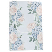 Romantisches Rosa Blüten Brautparty Mittlere Geschenktüte (Vorderseite)