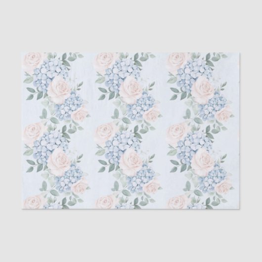 Romantisches Rosa Blüten Brautparty Seidenpapier (Vorderseite)