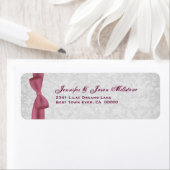 Romantisches Rosa Bow und SilberDamaskus-Hochzeitl (Insitu)