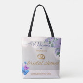 Romantisches rosa Brautparty Begrüßungspposter Tasche (Rückseite)