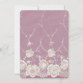 Romantisches rosa Brautparty Einladung (Rückseite)