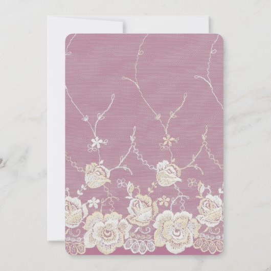 Romantisches rosa Brautparty Einladung (Rückseite)