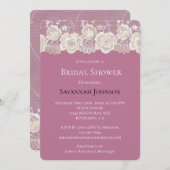 Romantisches rosa Brautparty Einladung (Vorne/Hinten)