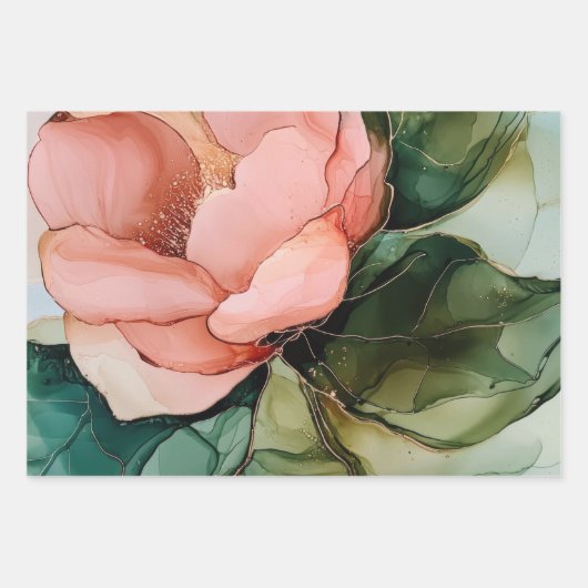 Romantisches Rosa Brautparty Geschenkpapier Set (Vorderseite 2)