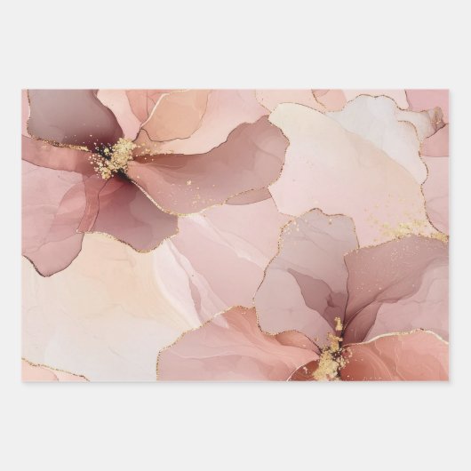 Romantisches Rosa Brautparty Geschenkpapier Set (Vorderseite 3)