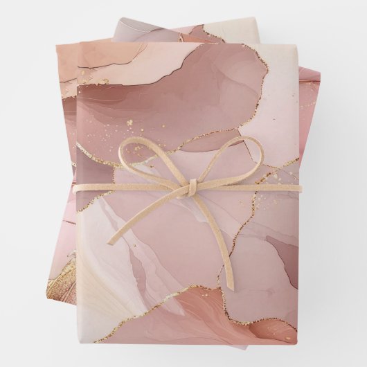 Romantisches Rosa Brautparty Geschenkpapier Set (Beispiel)