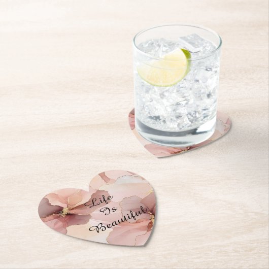 Romantisches Rosa Brautparty Untersetzer (Vor Ort)