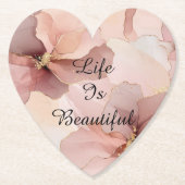 Romantisches Rosa Brautparty Untersetzer (Vorderseite)